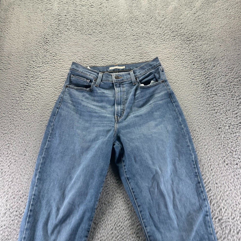 Levi's Jeans Womens 31x27 Blue Cotton Denim Mom Tapered Leg Workwear Stretch - Picture 2 of 12